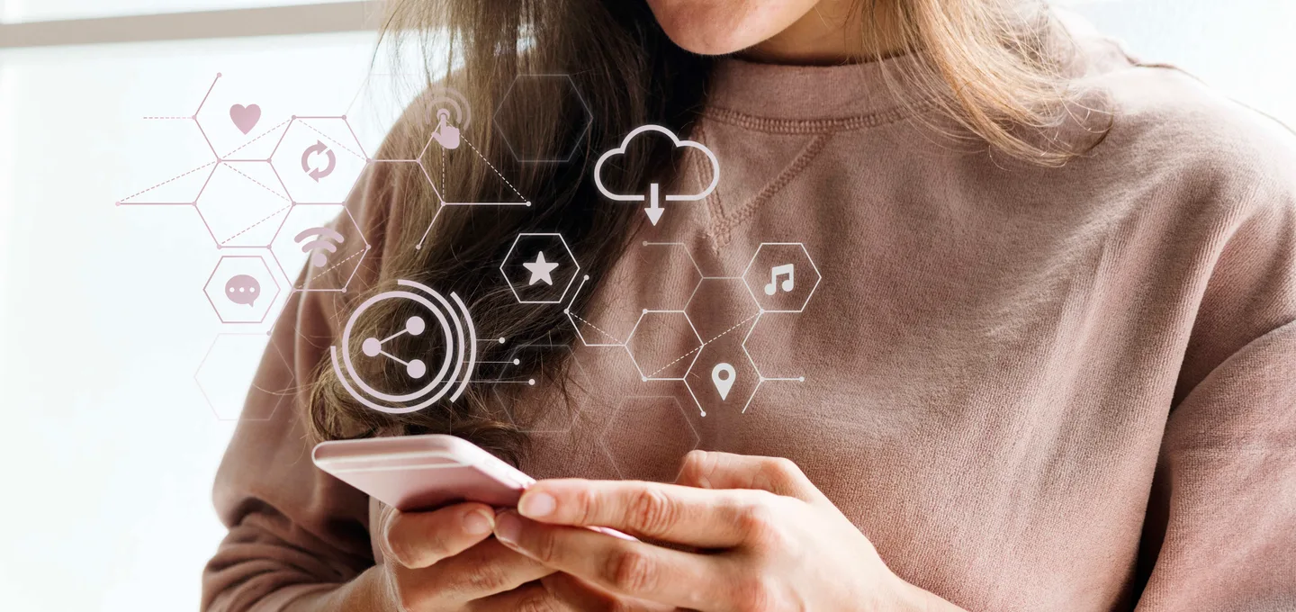 Verizon Messages tablet mockup